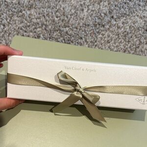 Van Cleef & Arpels White Box with Gold Ribbon